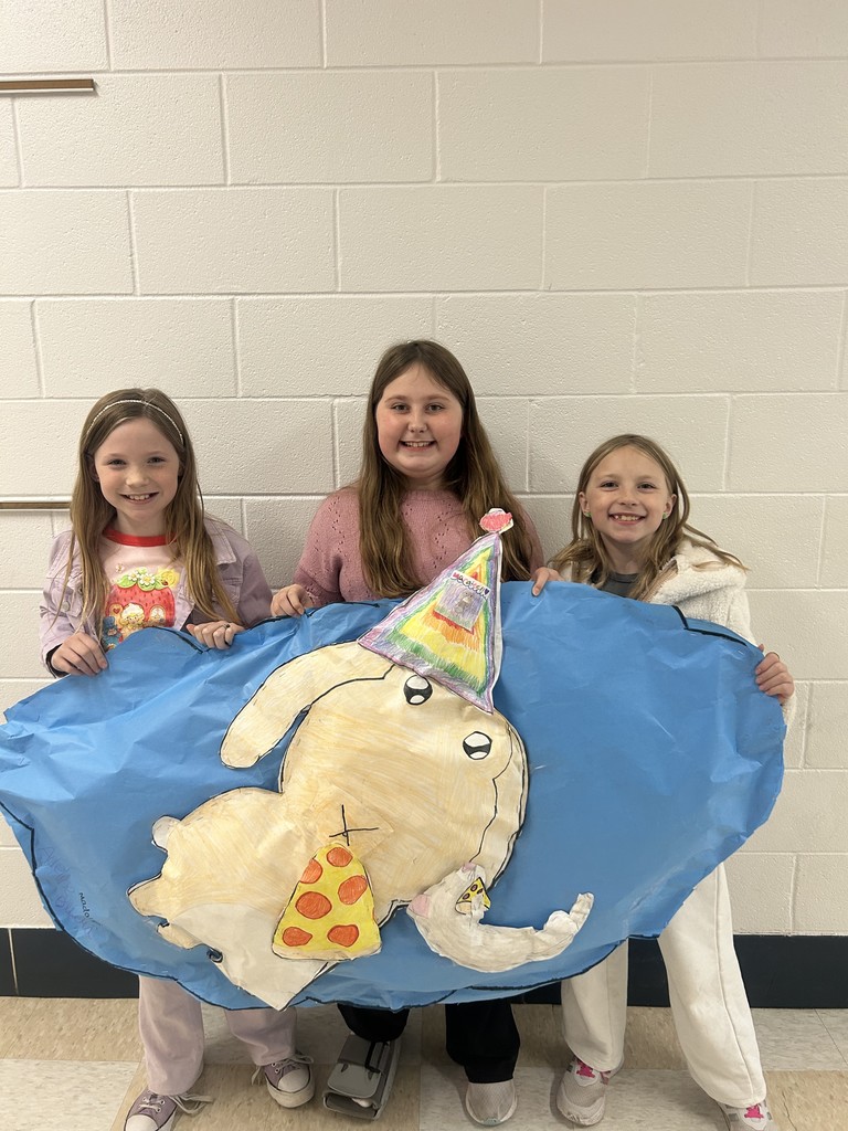 Students created "balloons" for the hallway after reading Balloons Over Broadway Nov. 2025