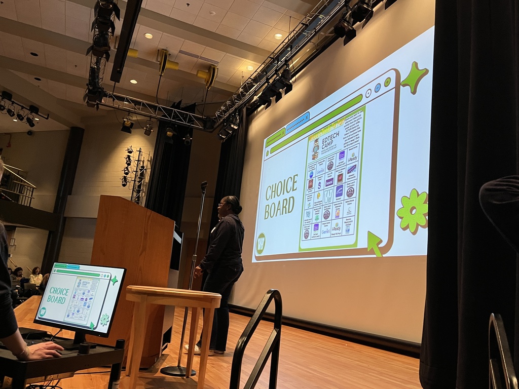 Presenter in auditormium