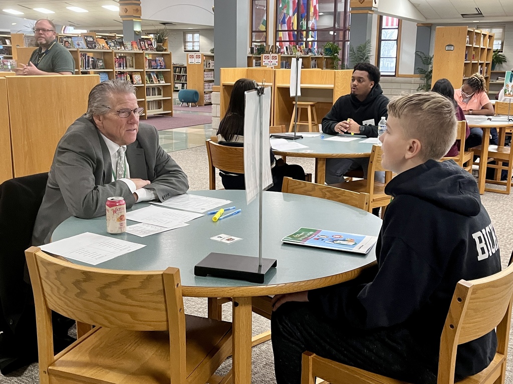 8th Grade Students participate in mock interviews to learn career readiness skills