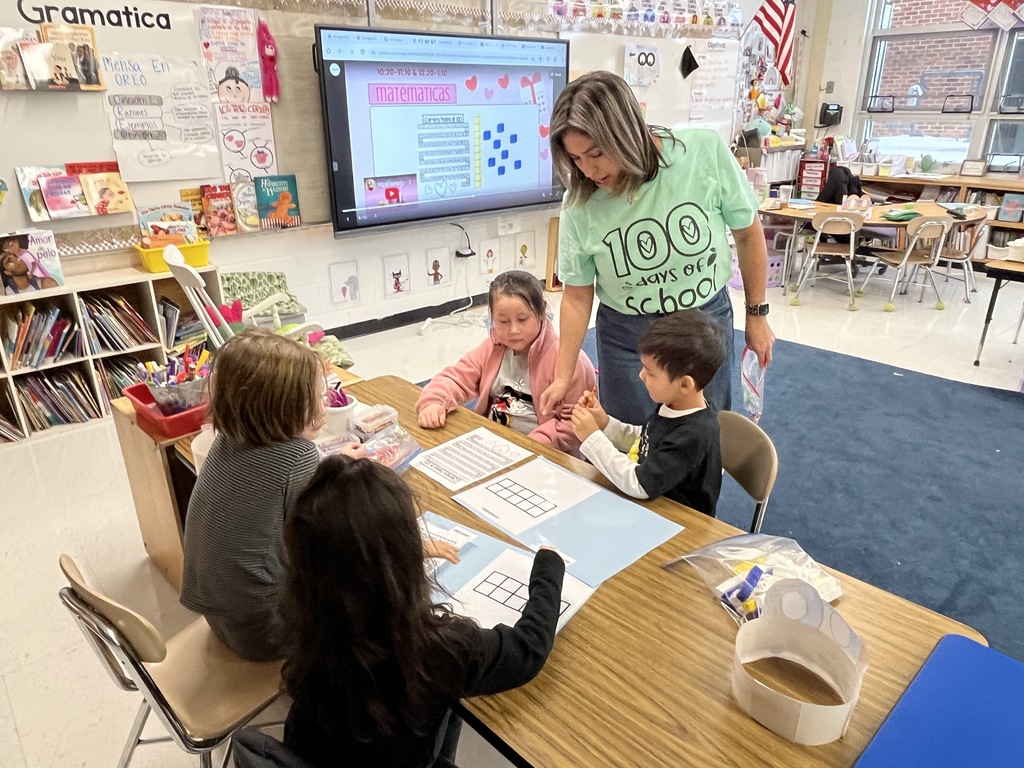 Math lesson on 100th Day of School with Ms. Santos!
