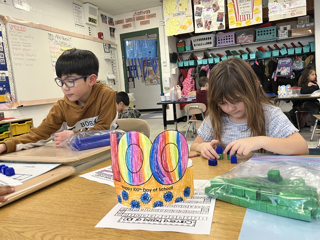 Math lesson on 100th Day of School with Ms. Santos!