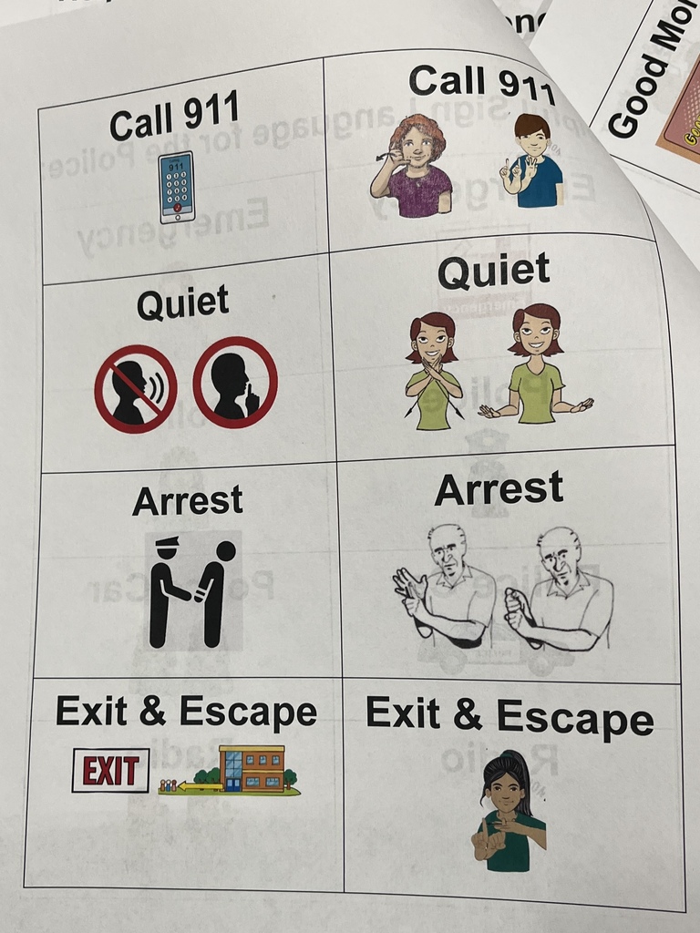 Safety words in Sign Language