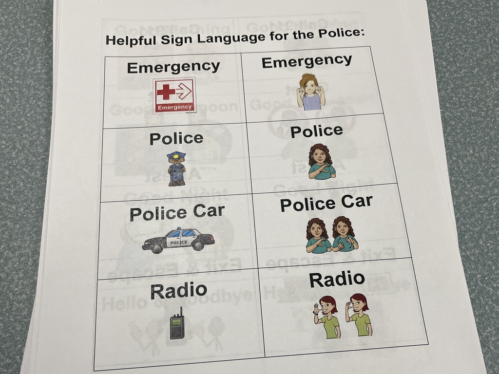 Safety words in Sign Language