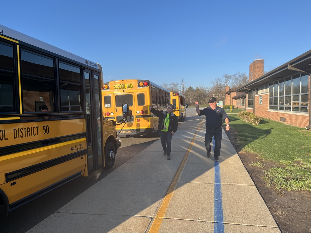 Morning Greeters welcoming students to Woodland Primary April 6, 2026