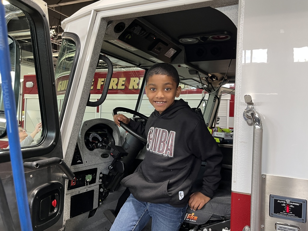 Field trip to the Gurnee Fire Department - students check out the fire rigs