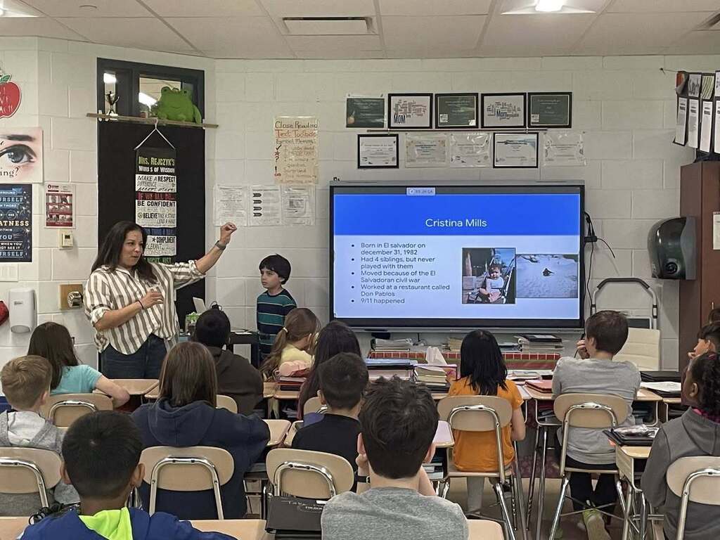 4th Grade students presenting to their class