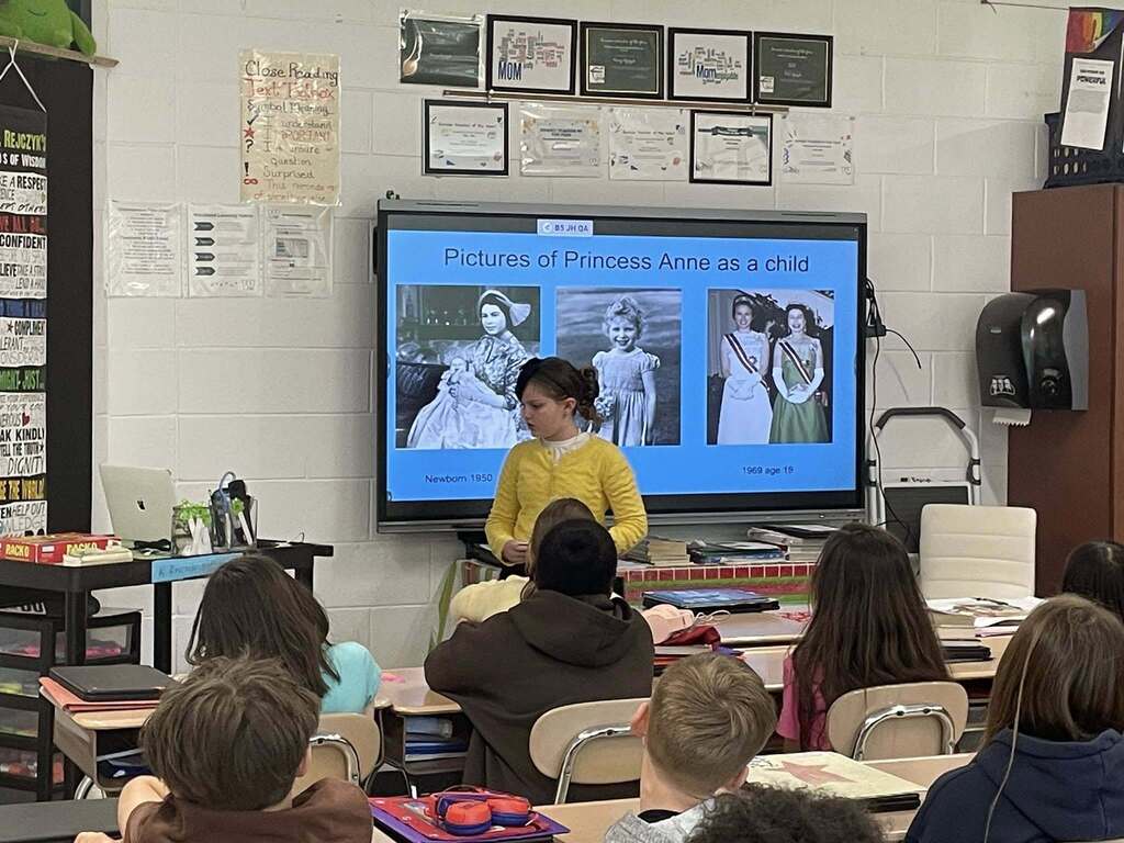 4th Grade students presenting to their class
