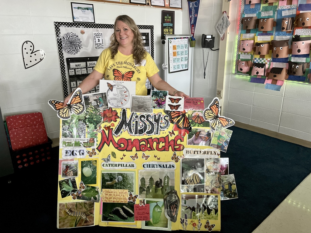Missy's Monarchs visited Ms. McGinn's class 