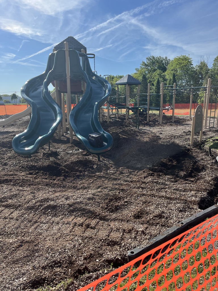Intermediate playground - prepping for new pour and play surface installation 