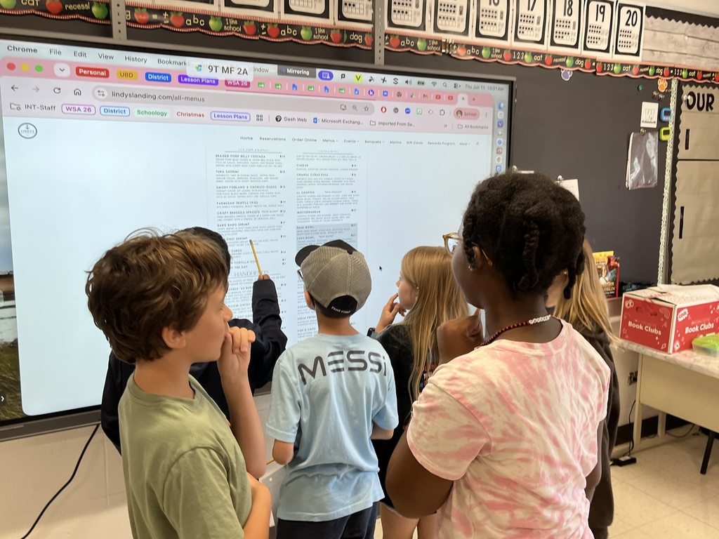 Summer in the W - Students work in pairs to calculate the costs of going out to lunch