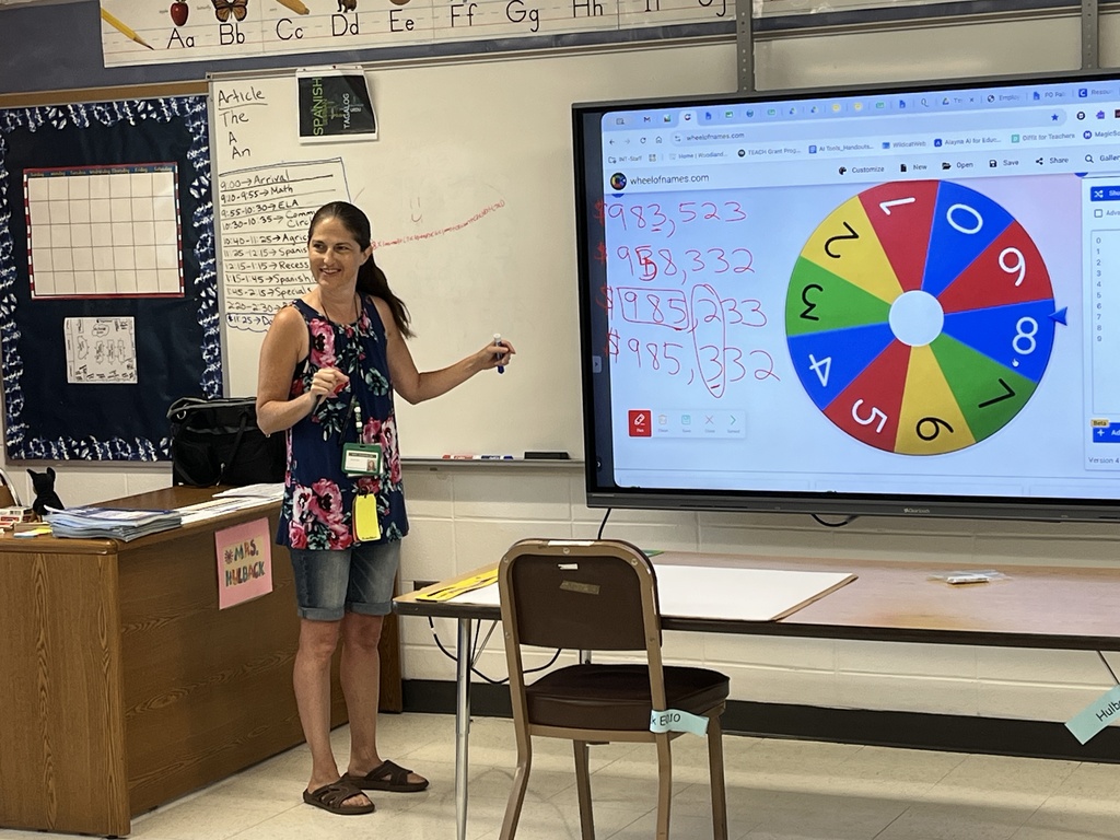 Students play a Math game in English Ms. Rosenblum's class