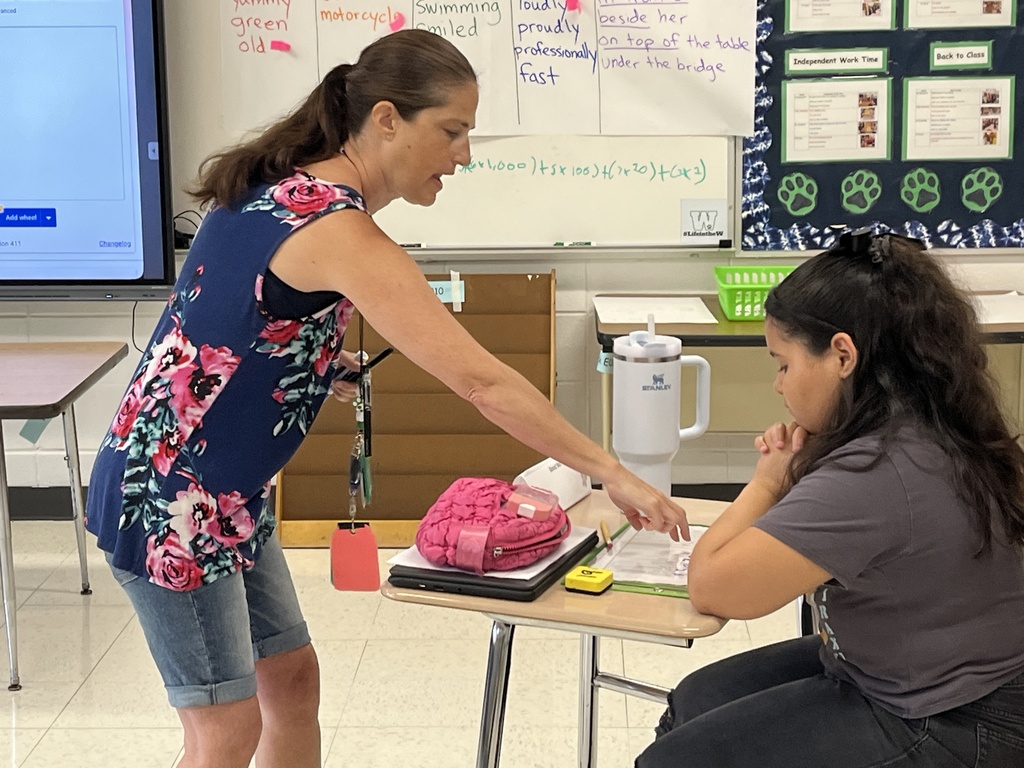 Students play a Math game in English Ms. Rosenblum's class