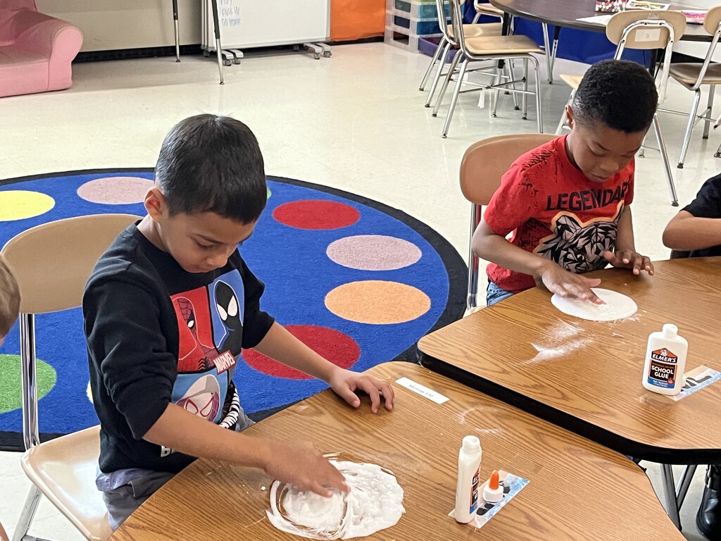 Making SLIME at Wildcat Summer Adventures in Ms. Fontana's class