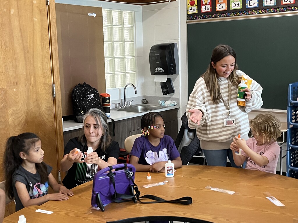 Making SLIME at Wildcat Summer Adventures in Ms. Fontana's class