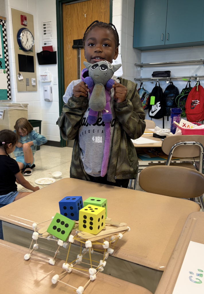 Students work together on a STEM challenge