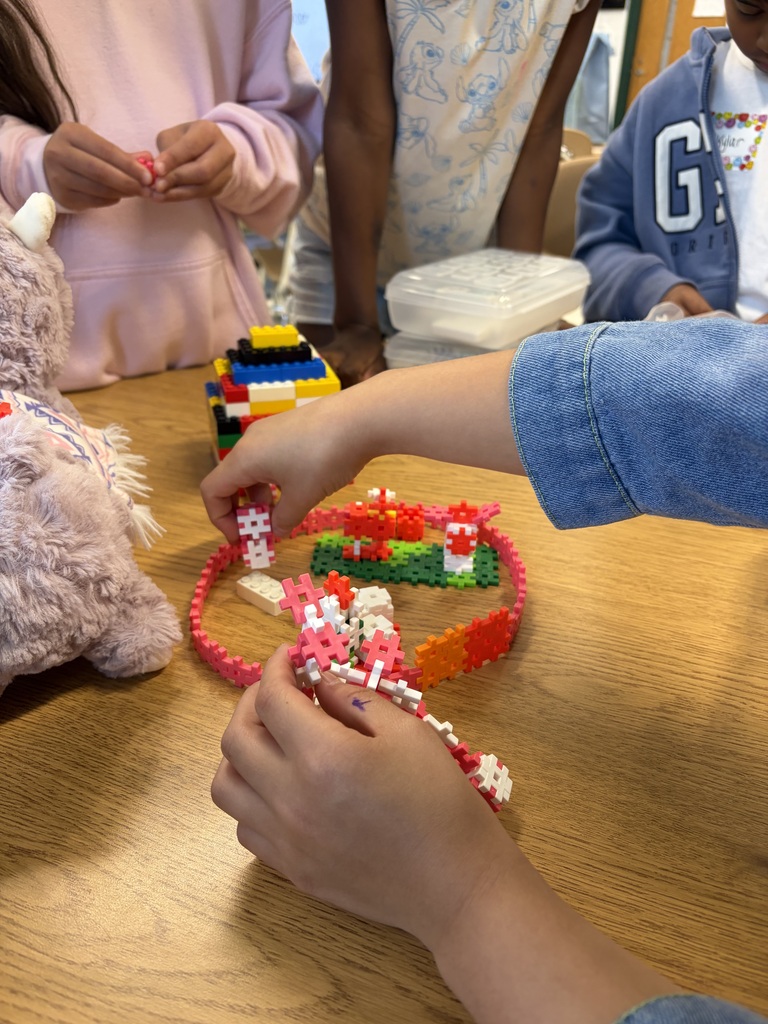 Students work together on a STEM challenge