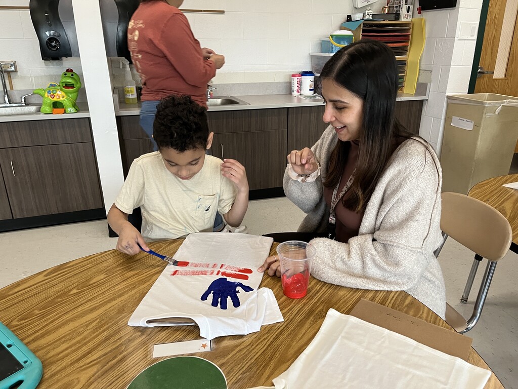 Painting t-shirts in Summer School