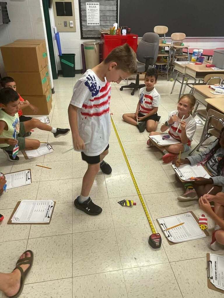 Ms Moy's class launching their paper fireworks!