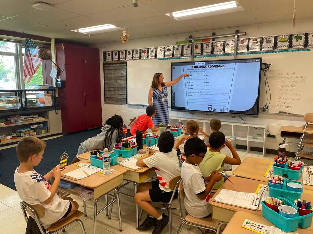 Ms Moy's class launching their paper fireworks!