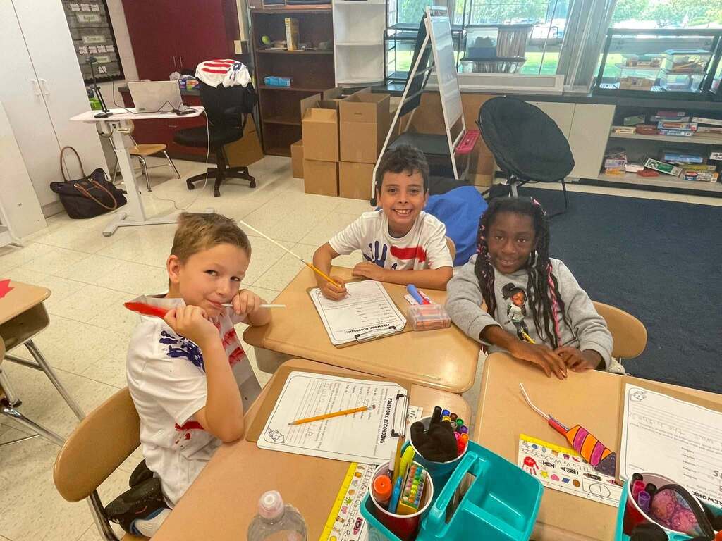 Ms Moy's class launching their paper fireworks!