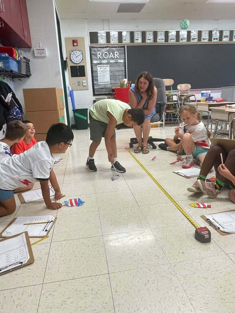 Ms Moy's class launching their paper fireworks!