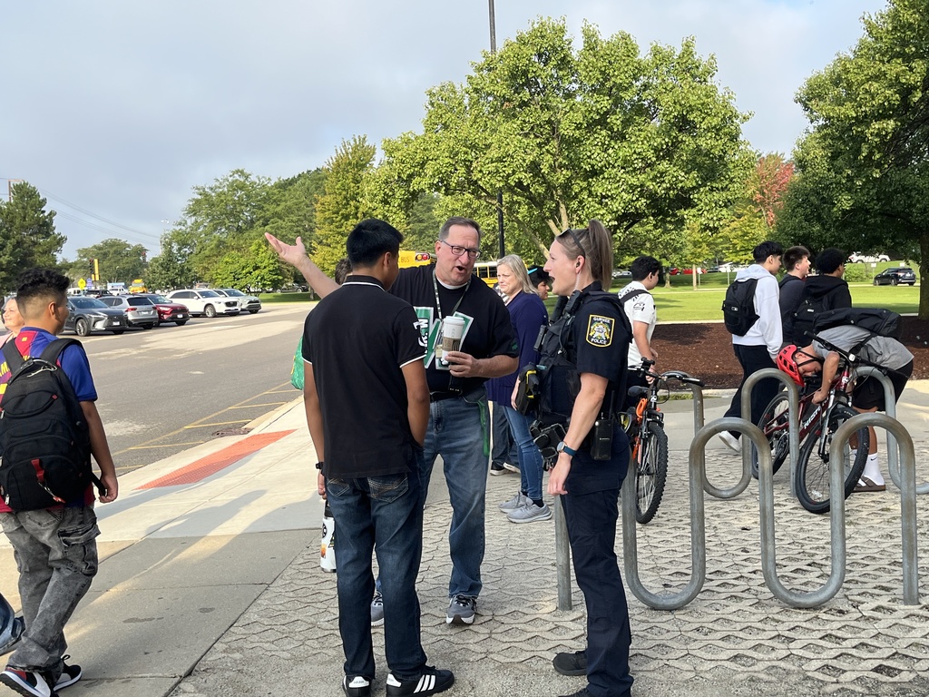 Students arriving for the first day of school at Woodland Middle School - Aug. 2026