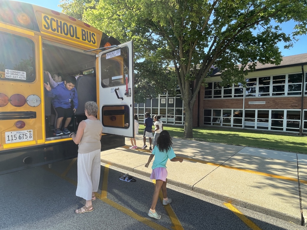 Bus evacuation drill at Woodland Elementary, Aug. 2026