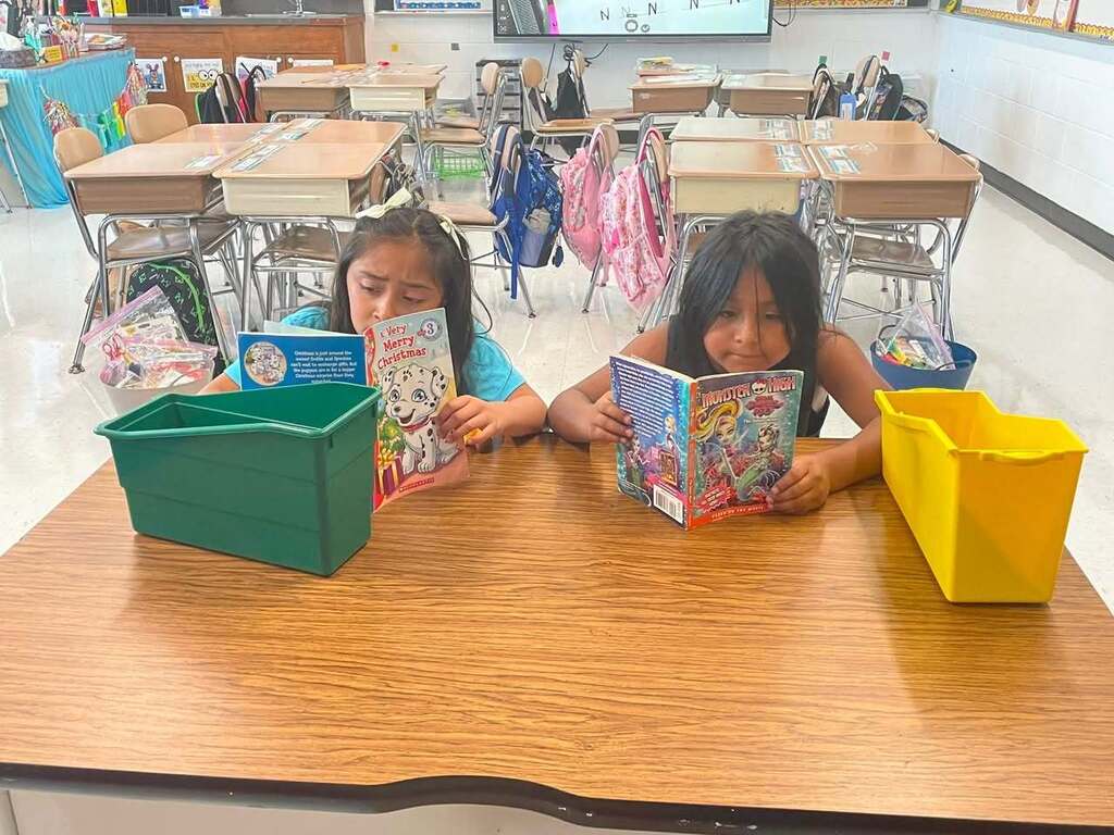 Students reading 