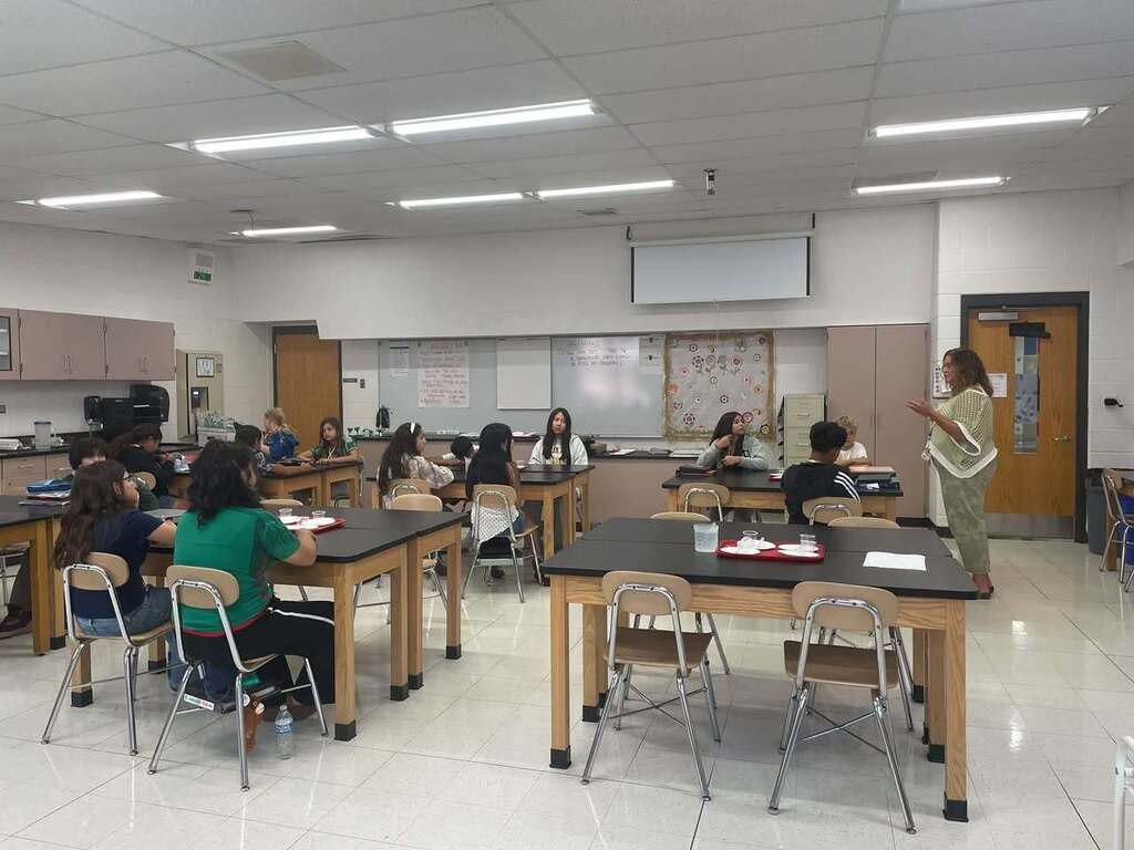 Students working on a science experiment
