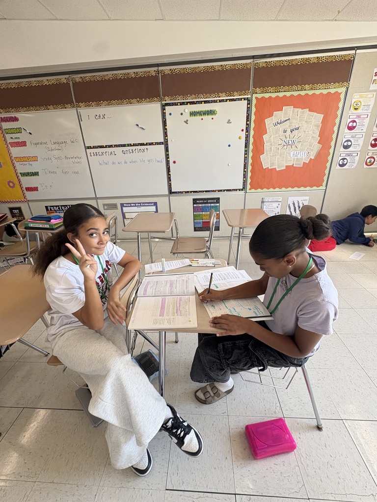 Students work in pairs to annotate a short story at WMS