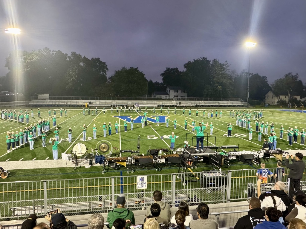 WMS Marching Wildcats at the annual "Fill the Drum" marching band exhibit at Warren High School