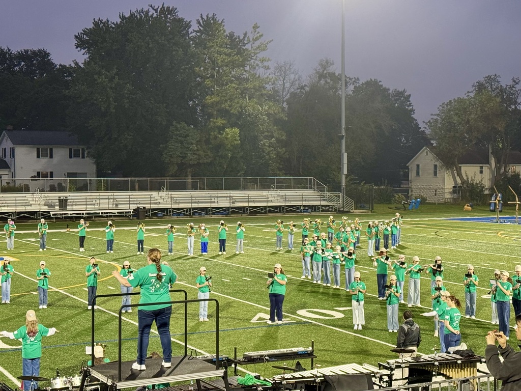 WMS Marching Wildcats at the annual "Fill the Drum" marching band exhibit at Warren High School