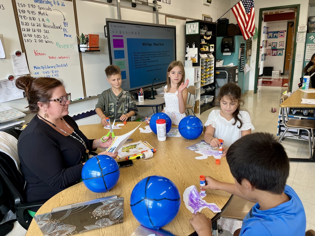 The students in Ms. Rinkenberger's class had fun making globes during social studies