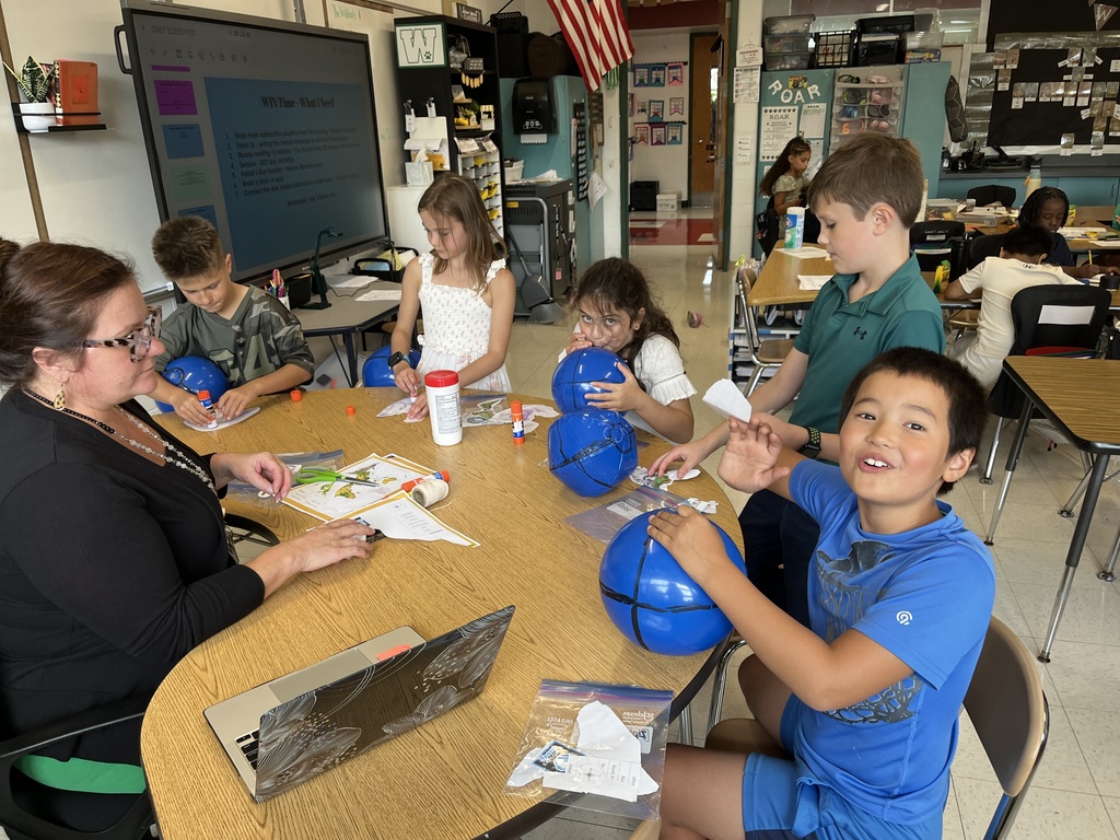 The students in Ms. Rinkenberger's class had fun making globes during social studies