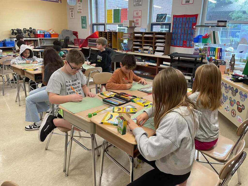 Students participating in Districtwide Day of Service