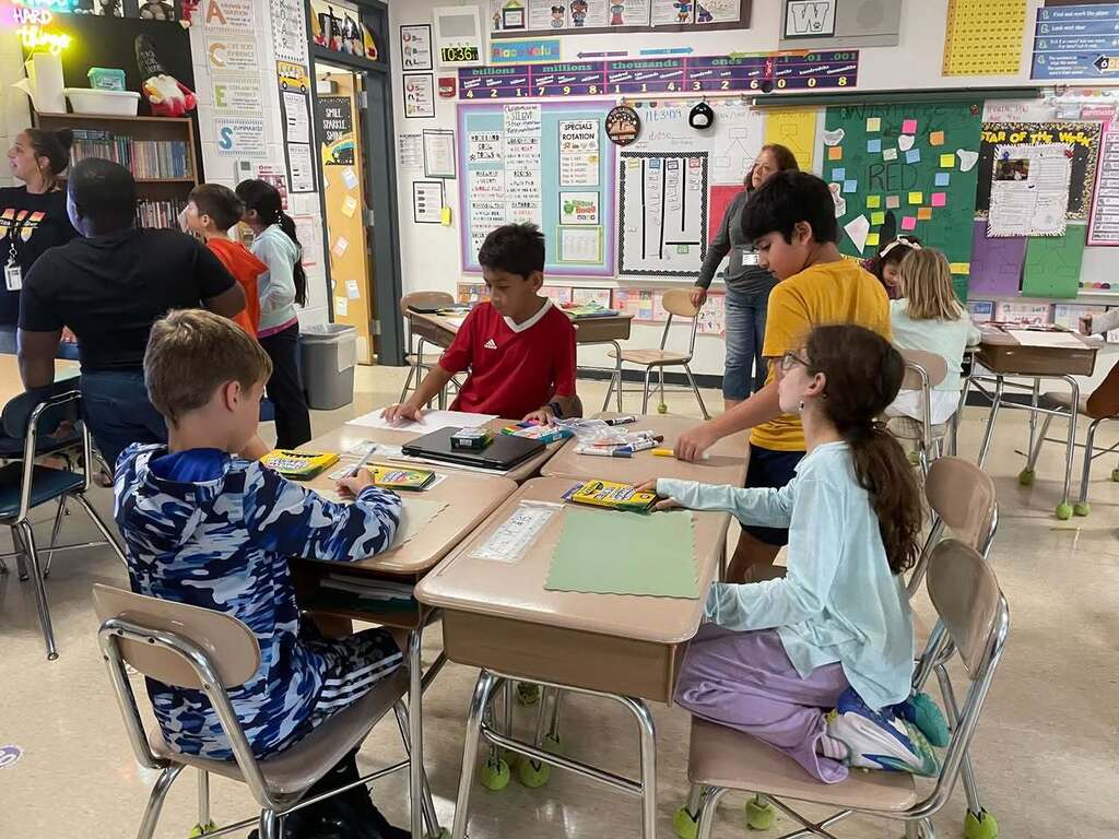 Students participating in Districtwide Day of Service