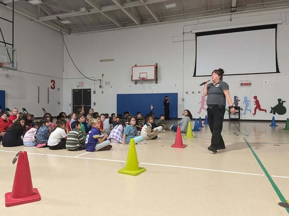 Fire safety assembly at Elementary 