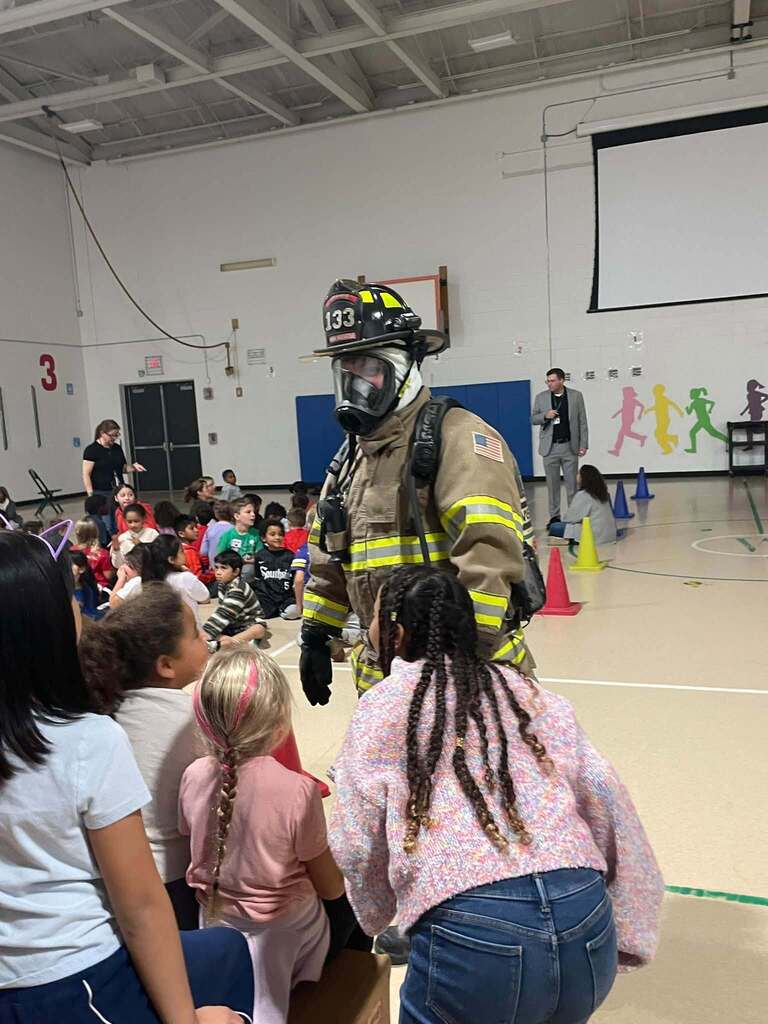 Fire safety assembly at Elementary 