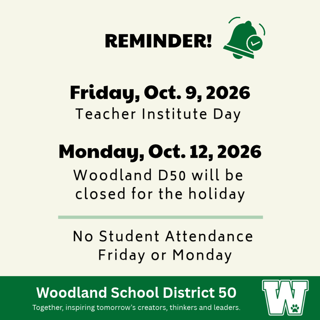 No Student Attendance on Friday, Oct. 9 or Monday, Oct. 12