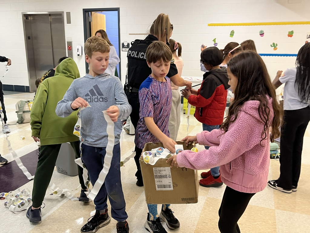 PBIS Student Leaders at Intermediate help create Red Ribbon Week materials