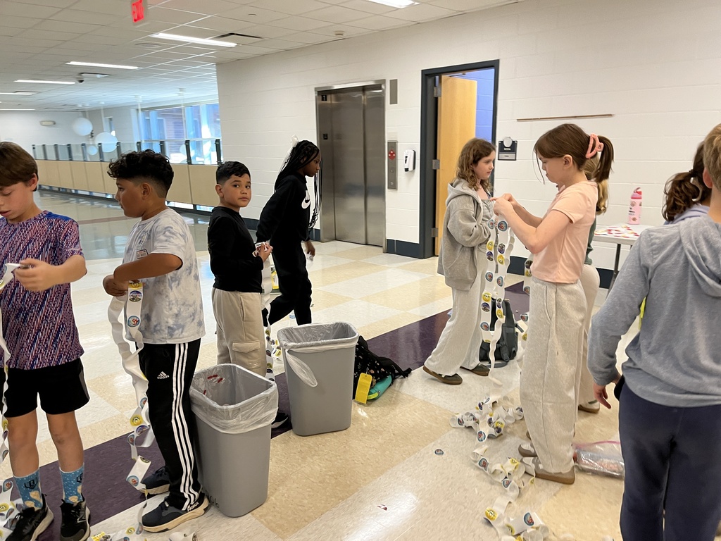 PBIS Student Leaders at Intermediate help create Red Ribbon Week materials