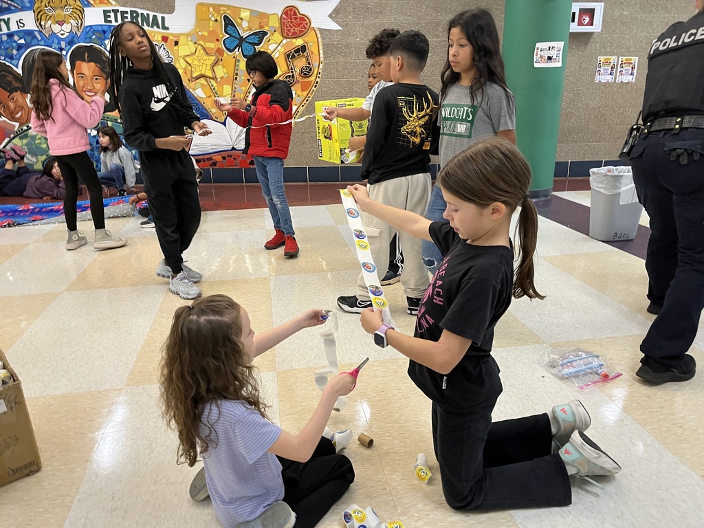 PBIS Student Leaders at Intermediate help create Red Ribbon Week materials