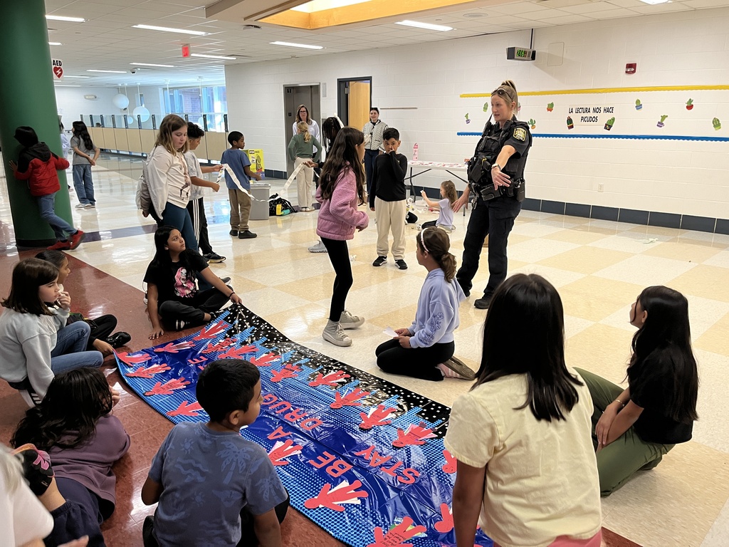 PBIS Student Leaders at Intermediate help create Red Ribbon Week materials