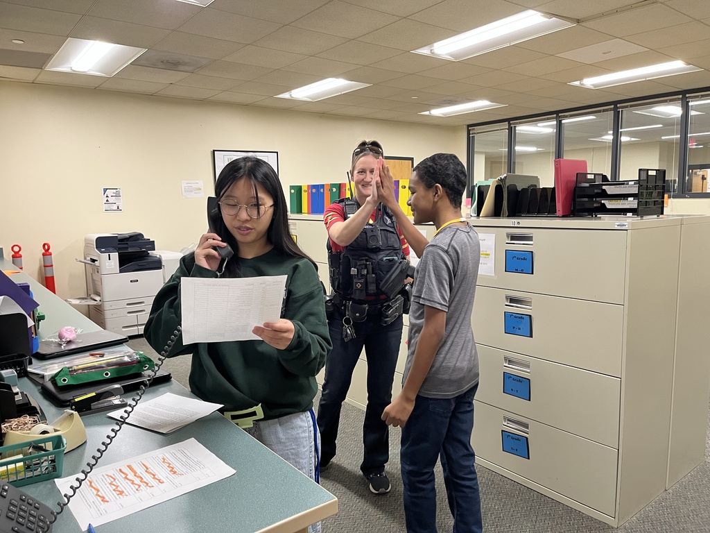Morning announcements at the Middle School