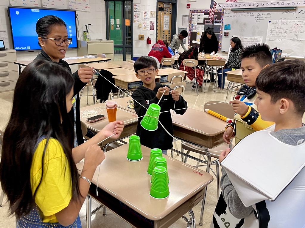 Students playing a game at Fall Fest