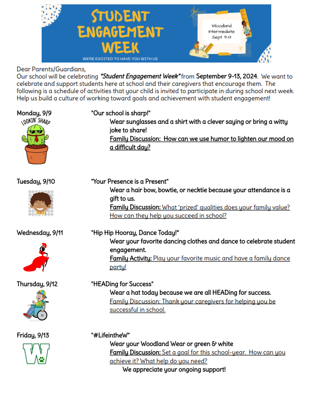 Student Engagement Week Flyer in English