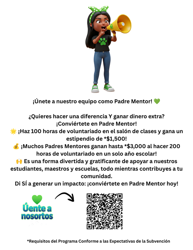 Parent Mentor Flyer - Spanish 