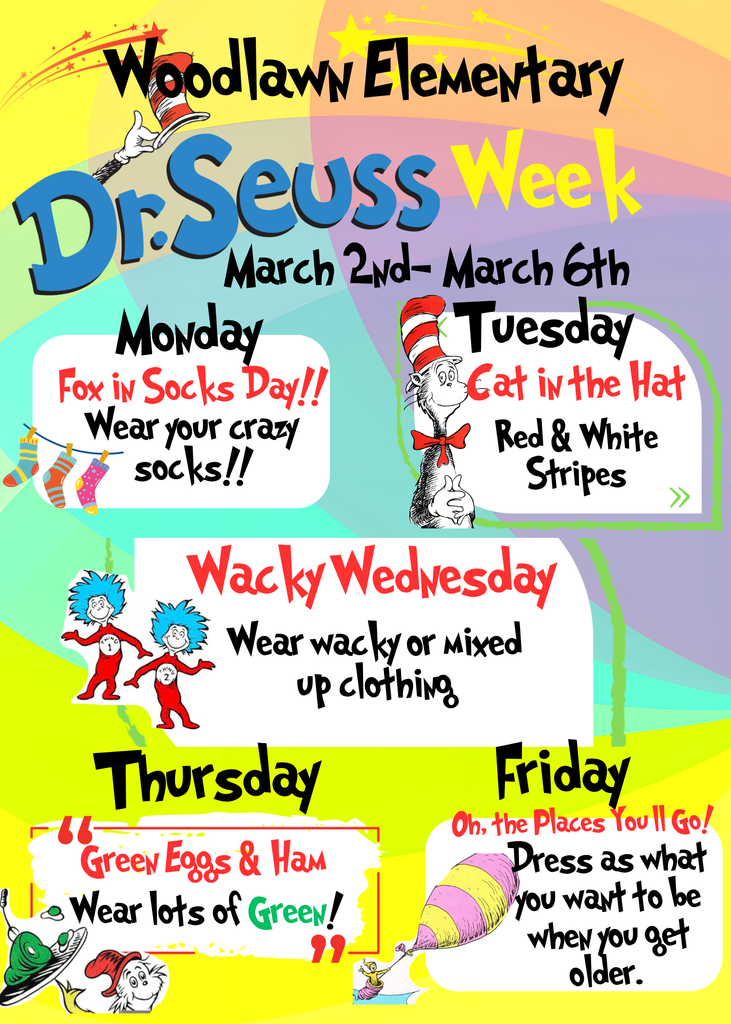 Dr. Suess Week Announcement
