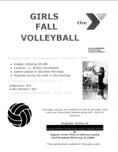 ymca volleyball flyer