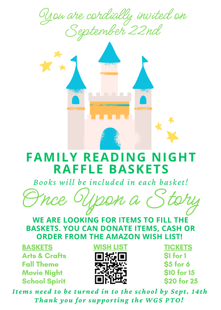 PTO Family Reading Night Raffle Baskets